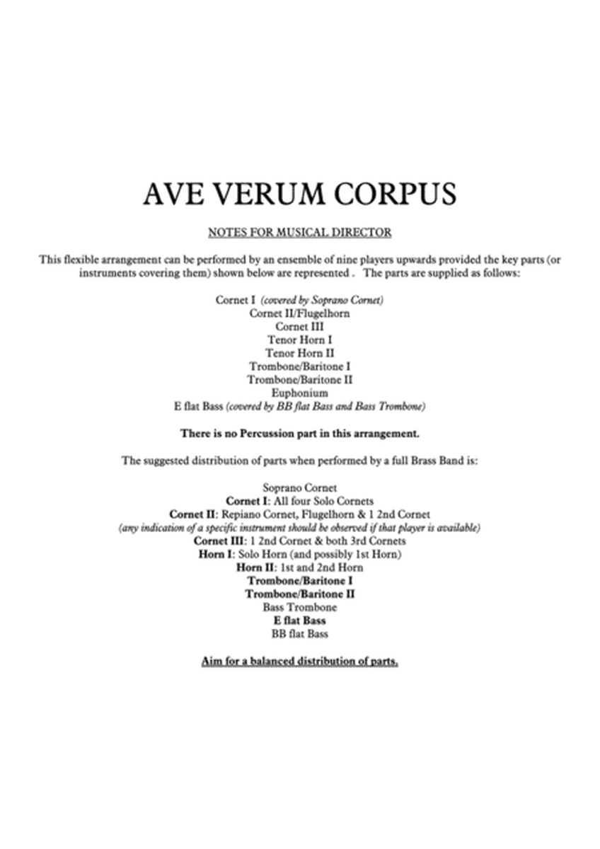 AVE VERUM CORPUS (Mozart) - Score only