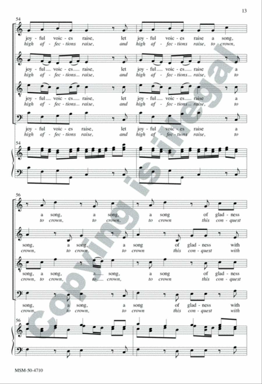 Sing unto God from Judas Maccabaeus 4-Part scores gallery preview page 13