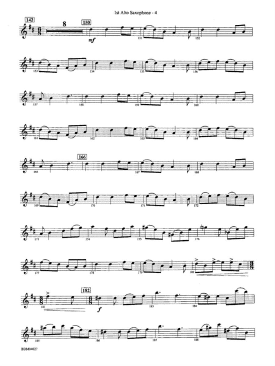 Tir Na Nog (A Celtic Legend): E-flat Alto Saxophone Concert Band scores gallery preview page 4