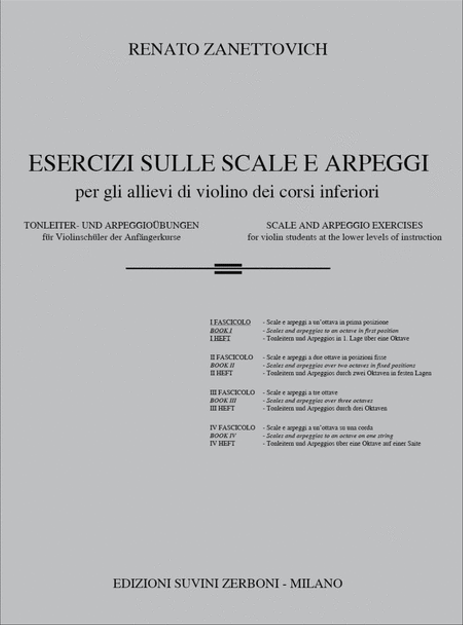 Esercizi Sulle Scale E Arpeggi Vol. 1 Violin Solo scores gallery preview page 1