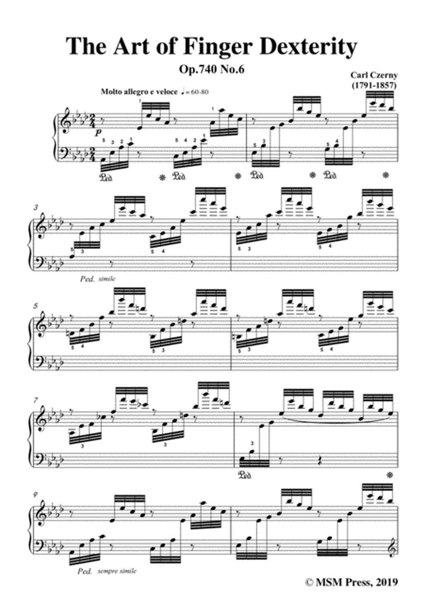 Czerny-The Art of Finger Dexterity,Op.740 No.6,for Piano image number null