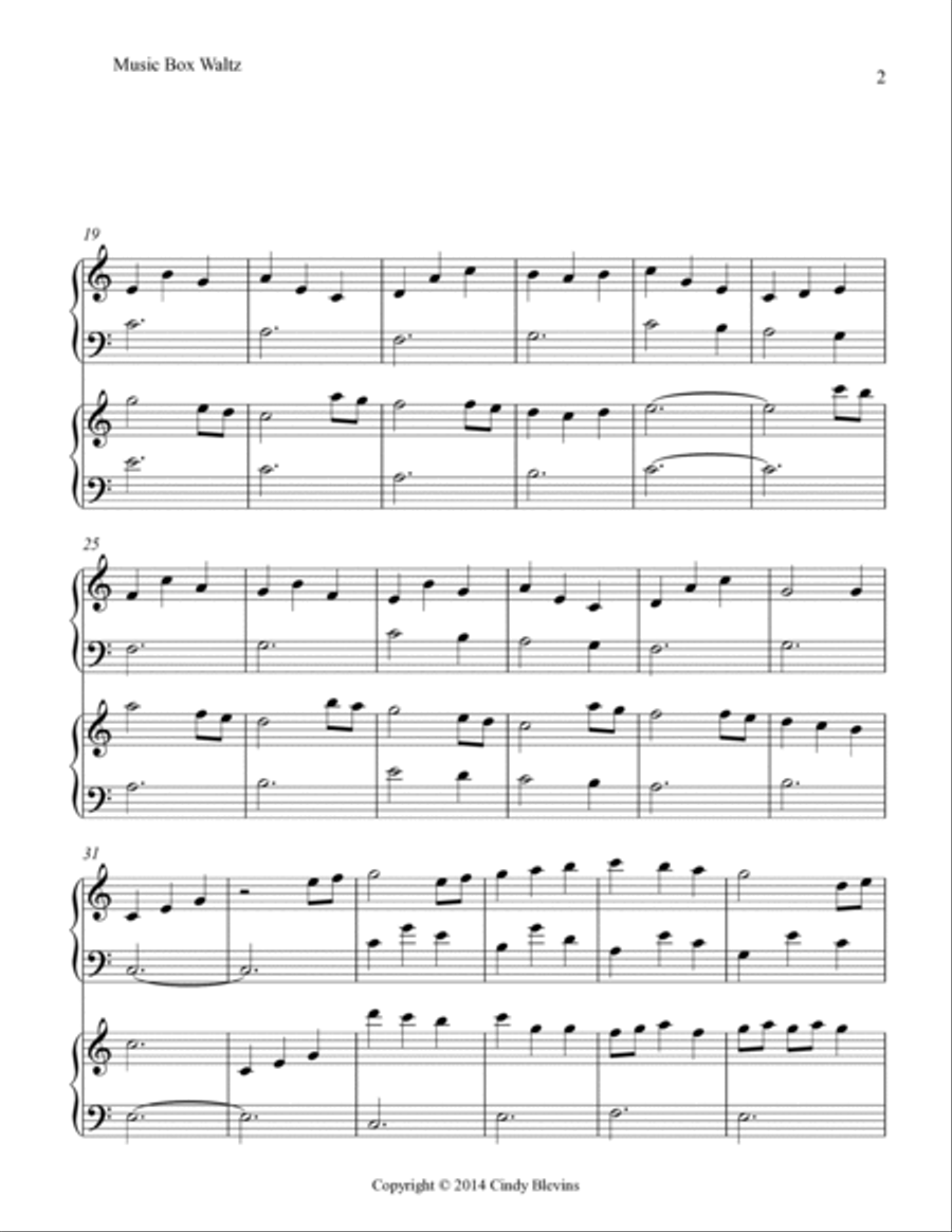 Music Box Waltz, Lap Harp Duet Lap Harp scores gallery preview page 3