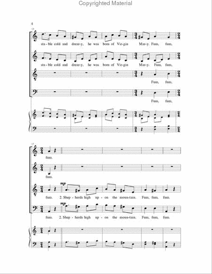 Fum, Fum, Fum Fum, Fum, Fum SSAATTBB scores gallery preview page 4