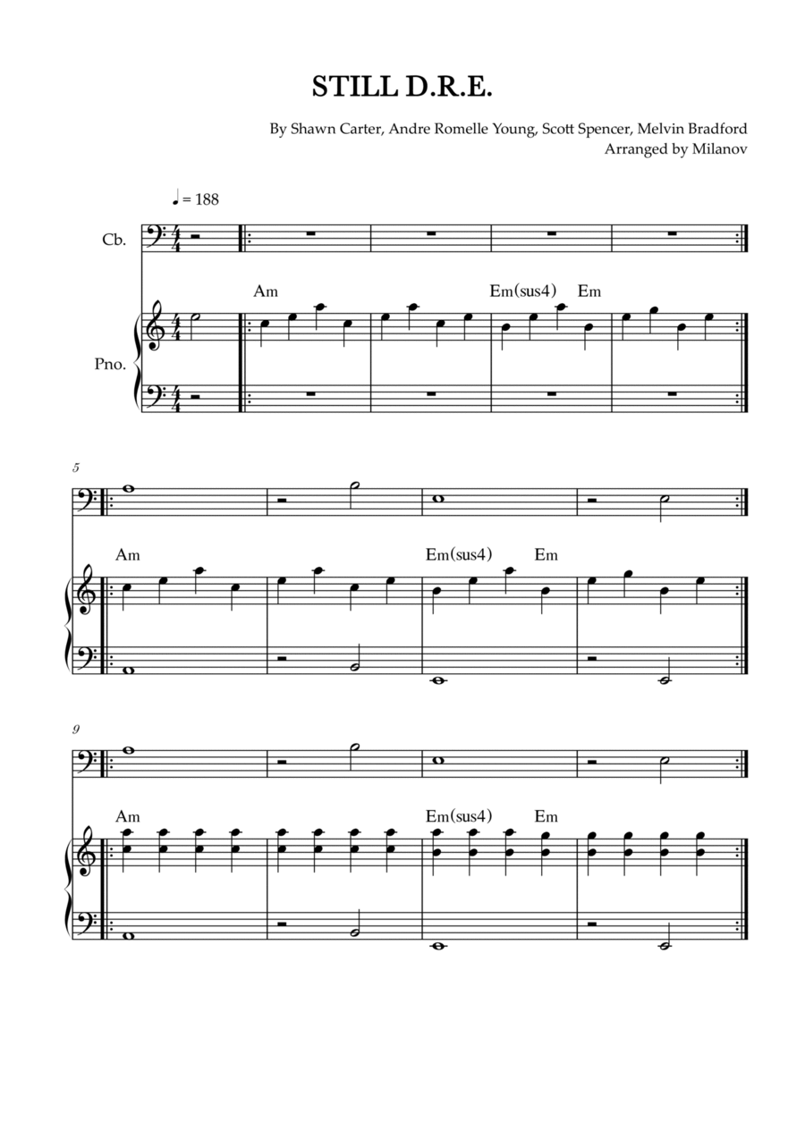 Still D.r.e. Double Bass scores gallery preview page 1