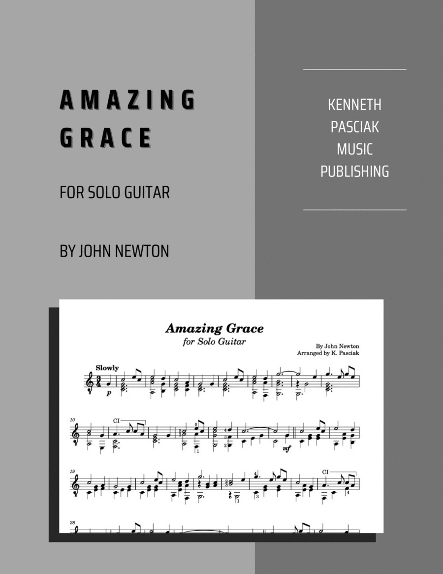 Amazing Grace (for Solo Guitar) image number null