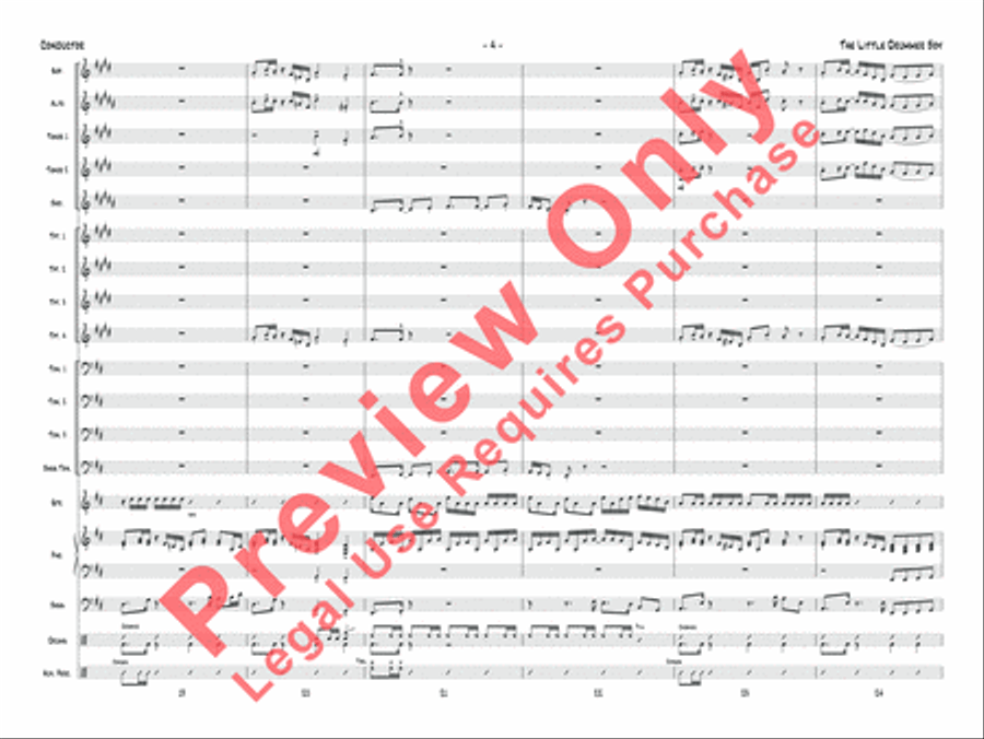 The Little Drummer Boy Jazz Ensemble scores gallery preview page 5