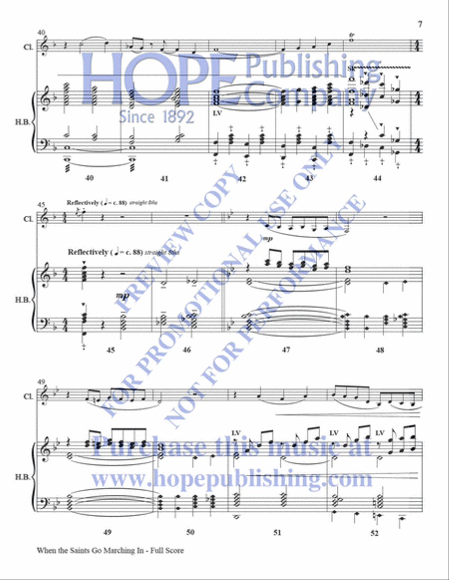 When the Saints Go Marching In Clarinet scores gallery preview page 8