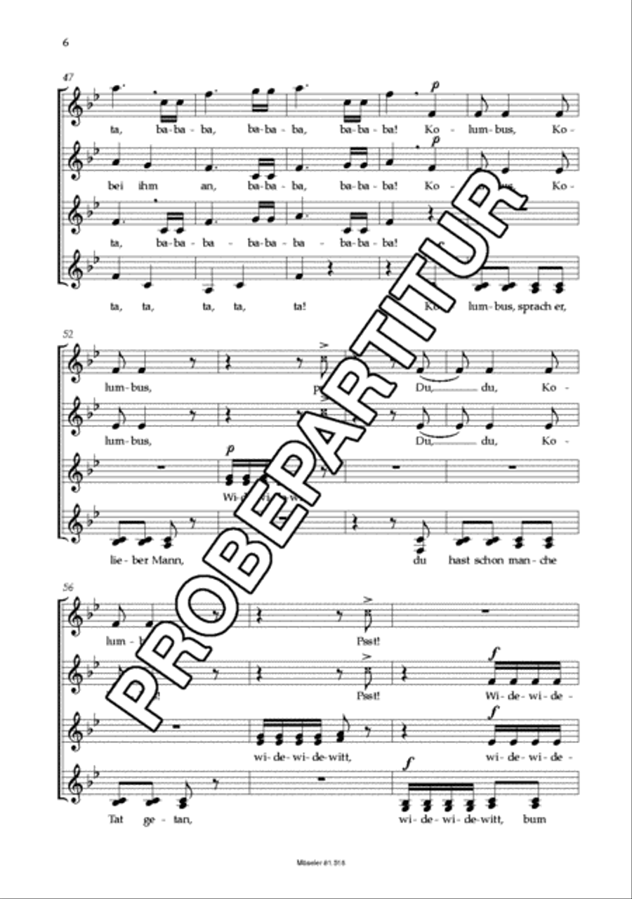 Die Entdeckung Amerikas op. 40,2 SSAA scores gallery preview page 7