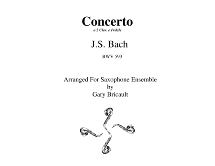 Concerto for Organ (BWV 593) Woodwind Ensemble scores gallery preview page 1