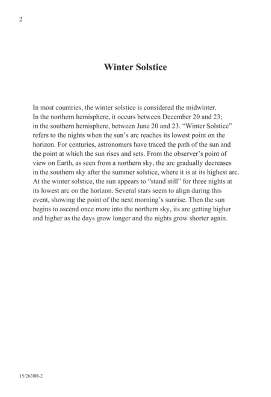 Winter Solstice Unison Choir scores gallery preview page 2