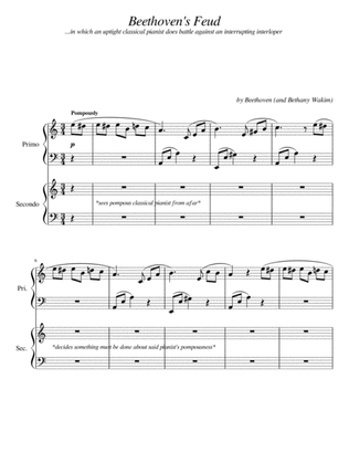 Beethoven's Feud (1 piano, 4 hands duet)