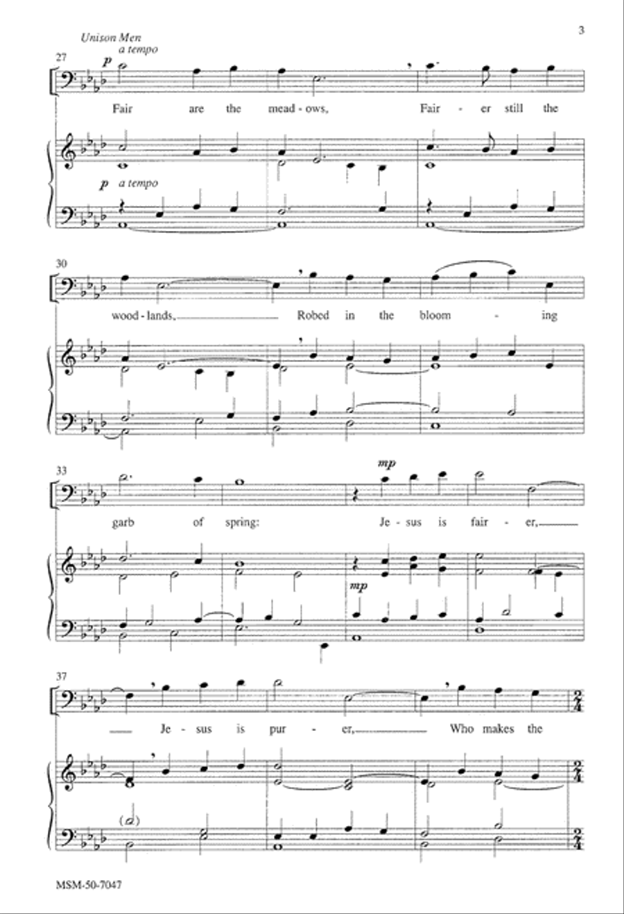 Fairest Lord Jesus 4-Part scores gallery preview page 4