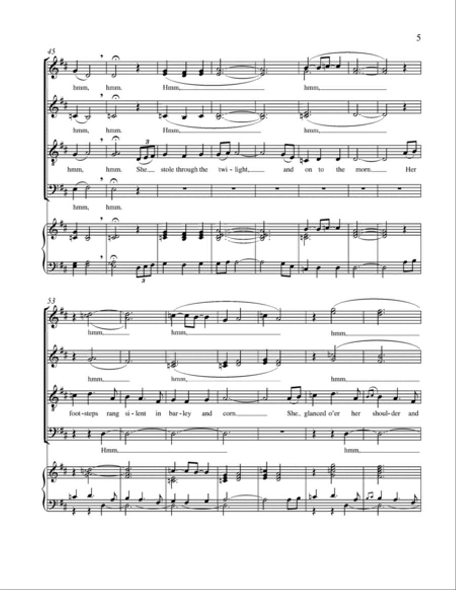 She Moved Through the Fair 4-Part scores gallery preview page 4