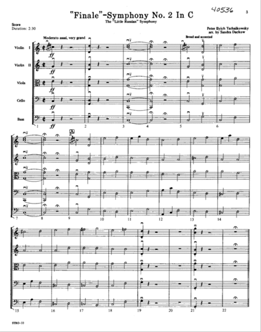 SYMPHONY NO. 2 in c (LITTLE RUSSIAN): Finale Orchestra scores gallery preview page 2