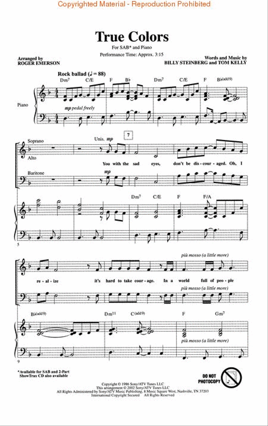 True Colors 3-Part scores gallery preview page 2