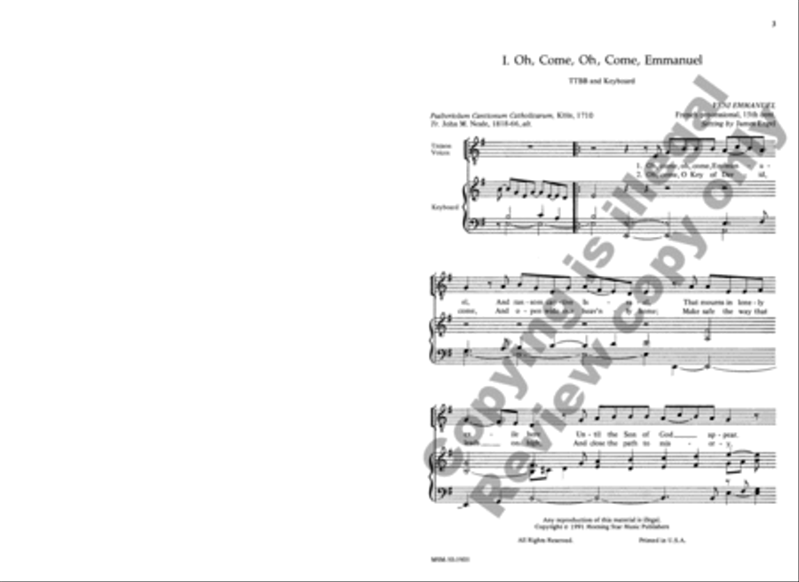 Two Christmas Plainsongs for Male Chorus TTBB scores gallery preview page 2