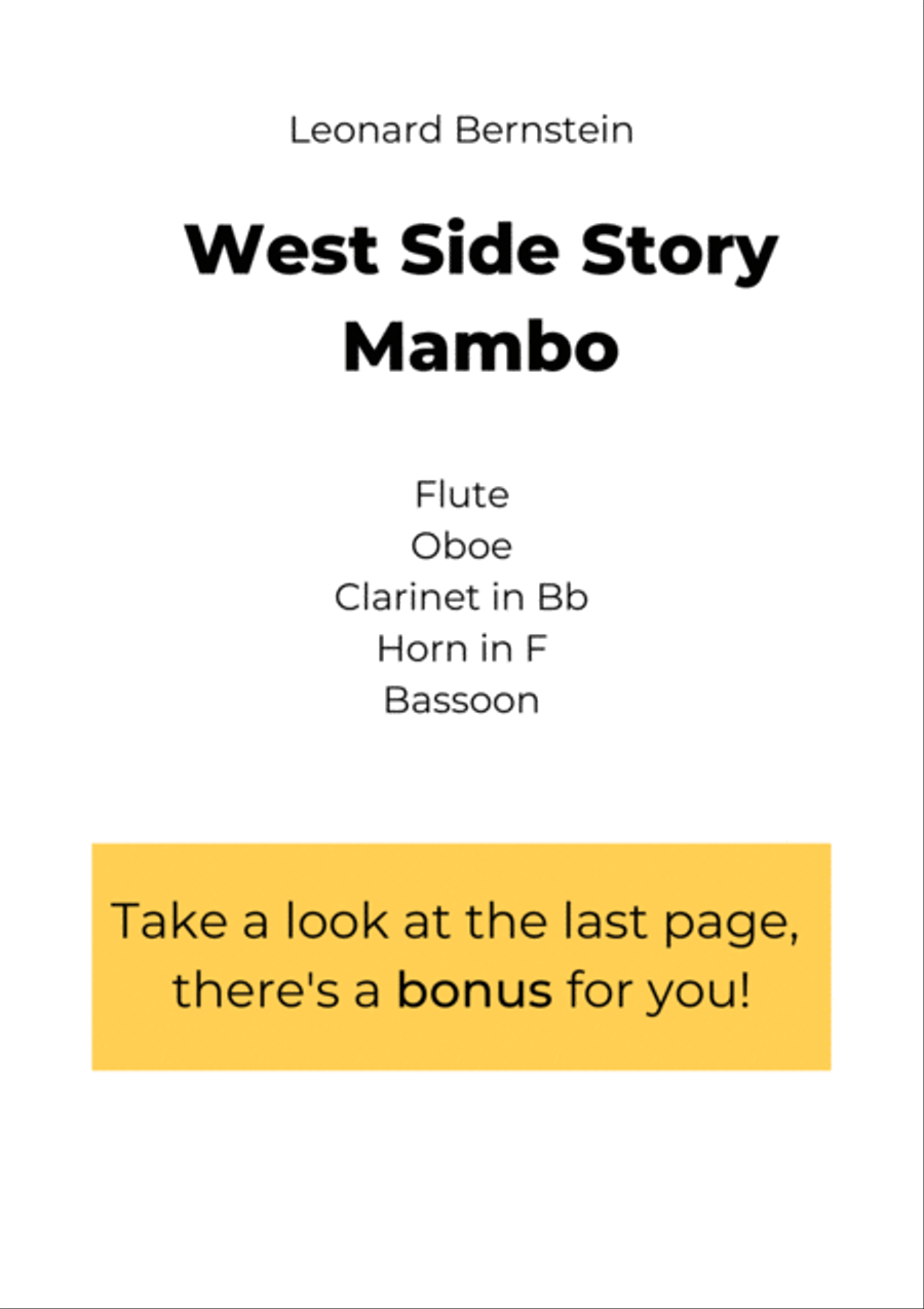 Mambo for Woodwind Quintet (from West Side Story) image number null