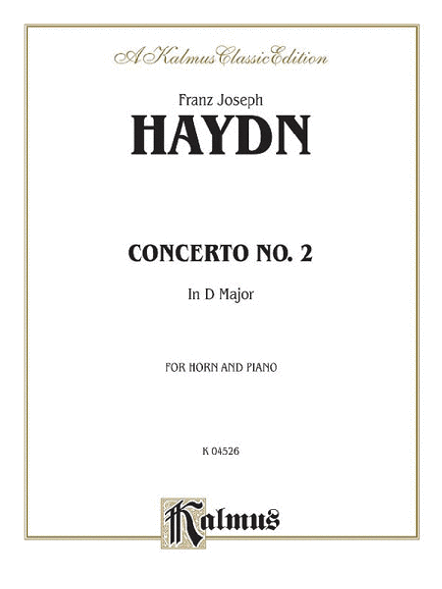Horn Concerto No. 2 Horn Concerto No. 2 Small Ensemble scores gallery preview page 1
