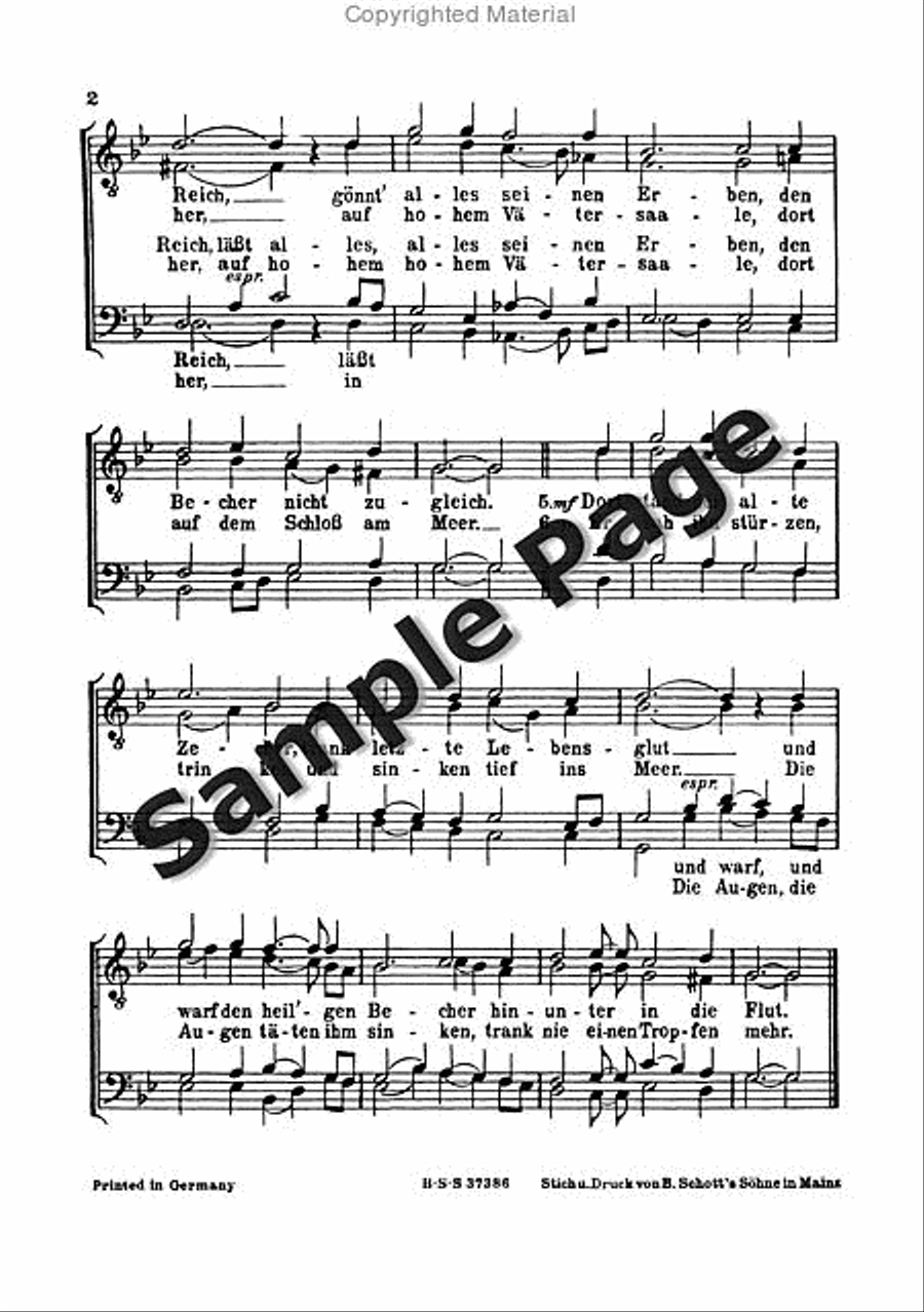 Lang H Koenig In Thule Men's Choir scores gallery preview page 3