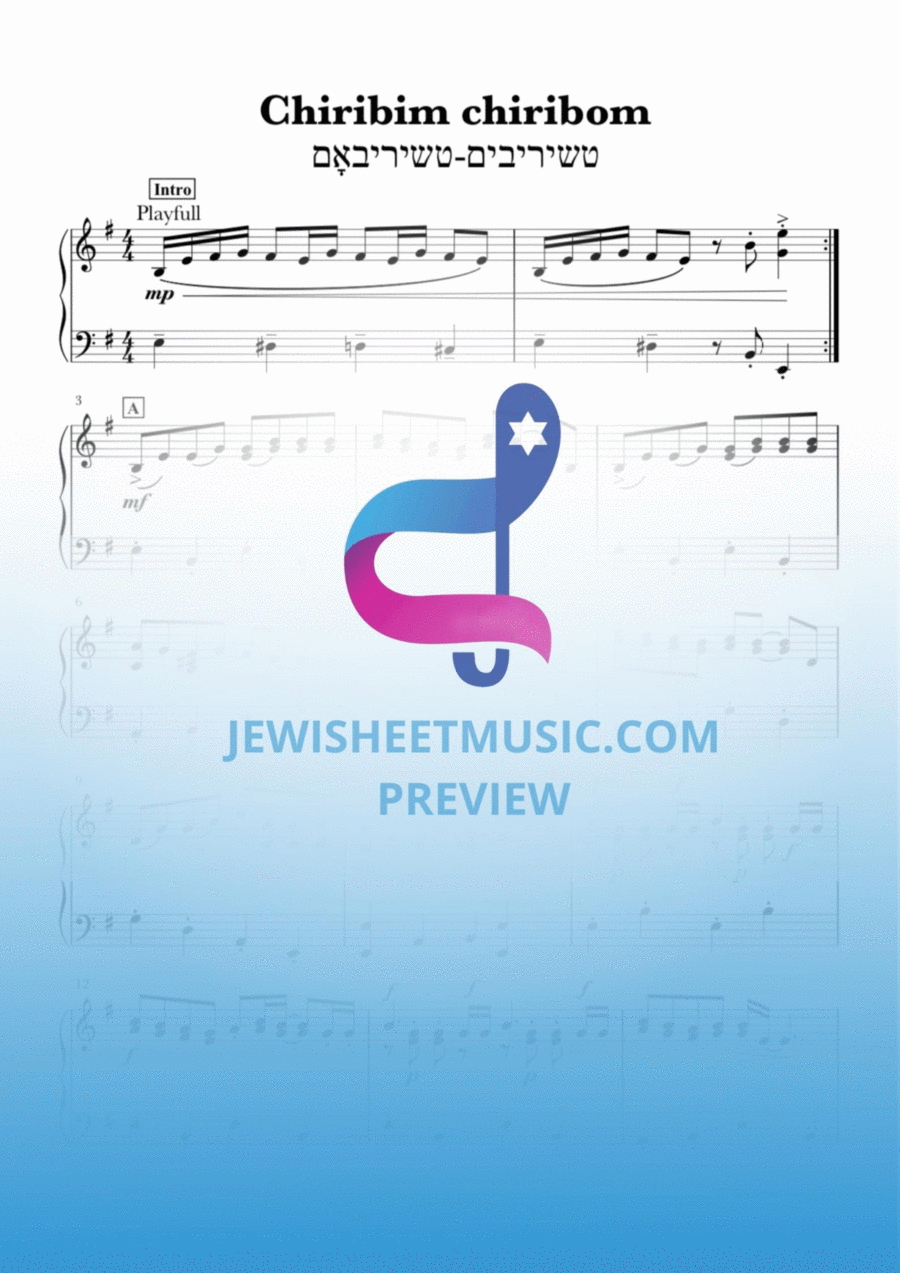 Chiribim chiribom easy piano music sheet Easy Piano scores gallery preview page 1