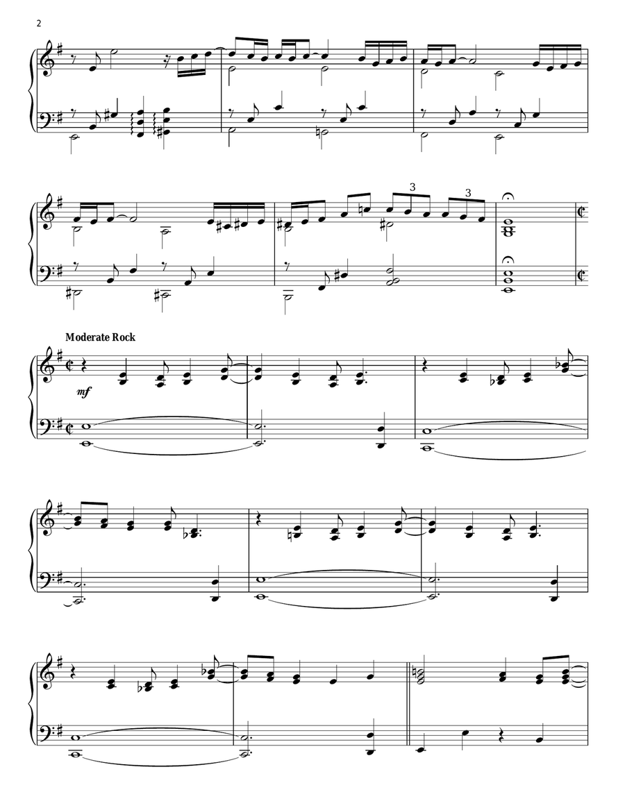 The Stranger Piano Solo scores gallery preview page 2