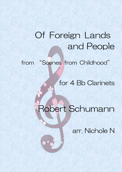Scenes from Childhood Op.15 No.1 for 4 Bb Clarinets image number null
