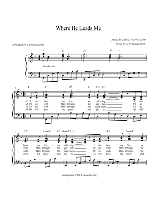 Book cover for Where He Leads Me