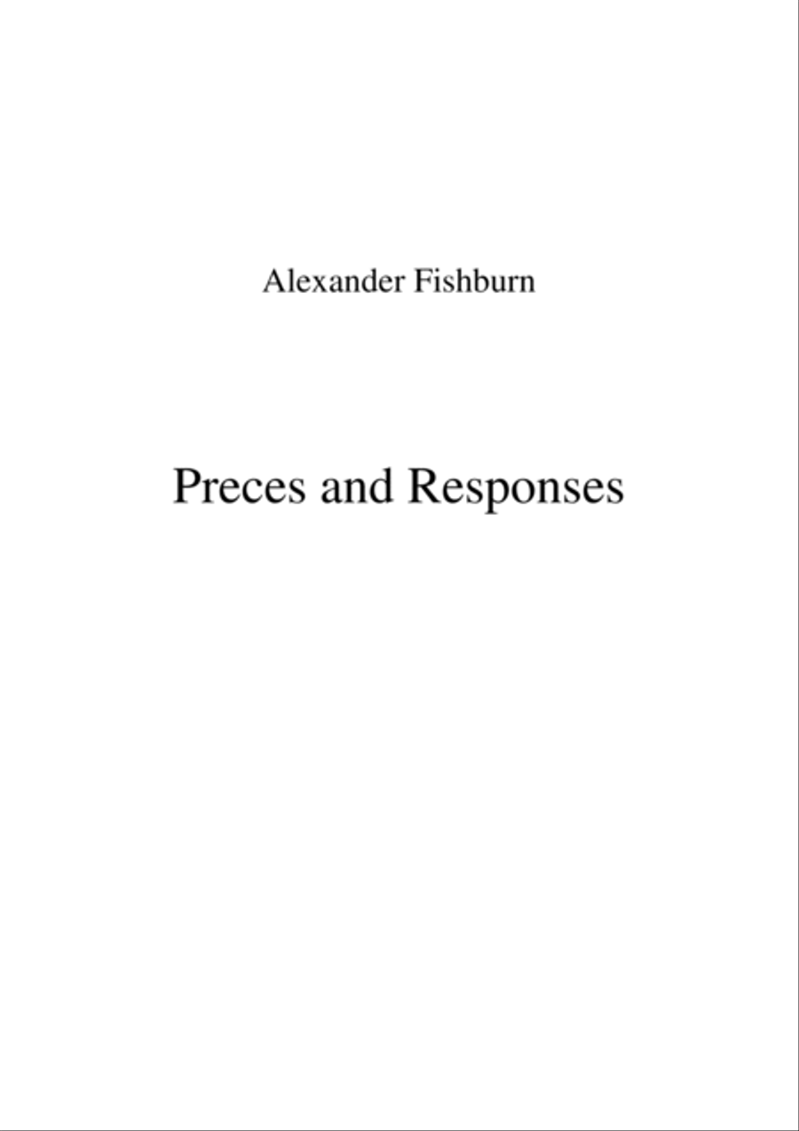 Preces and Responses Preces and Responses 4-Part scores gallery preview page 1