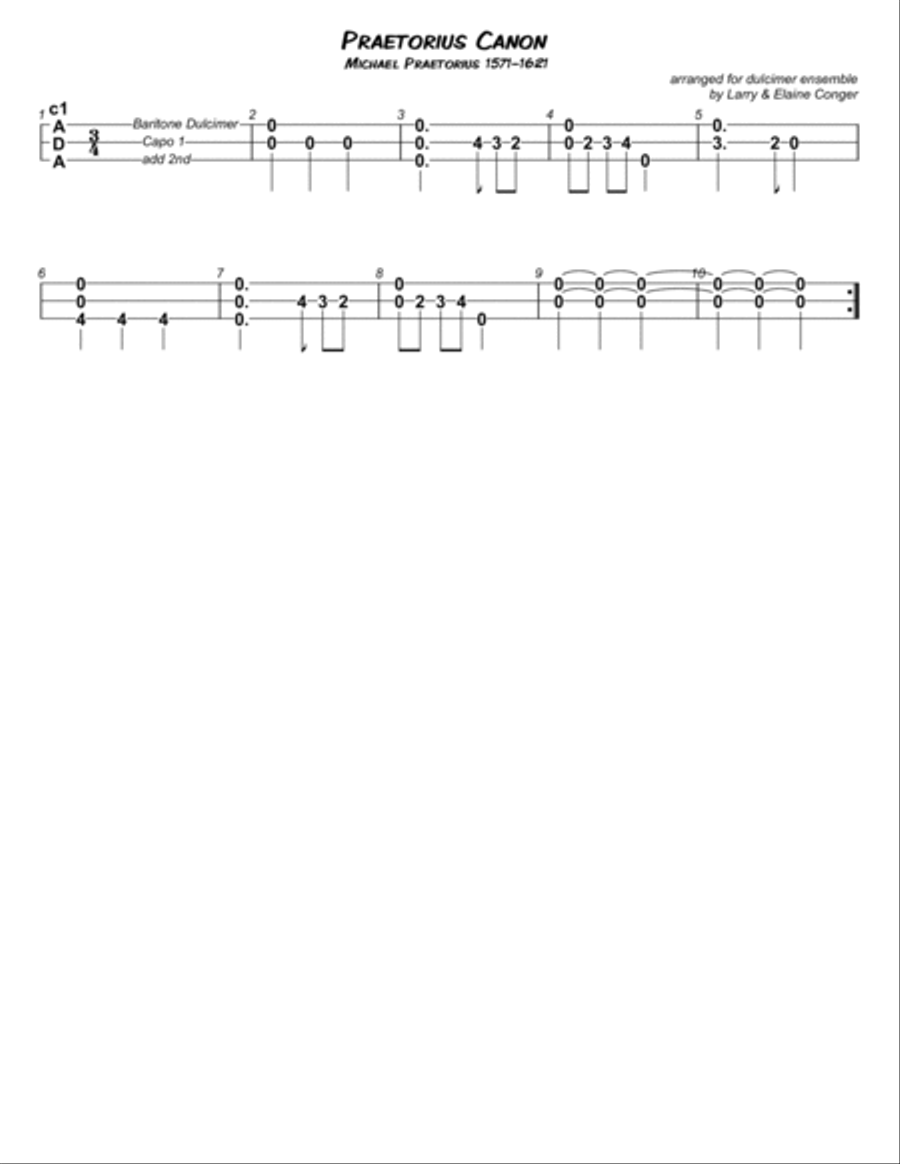 Praetorius Canon (ensemble) Small Ensemble scores gallery preview page 5