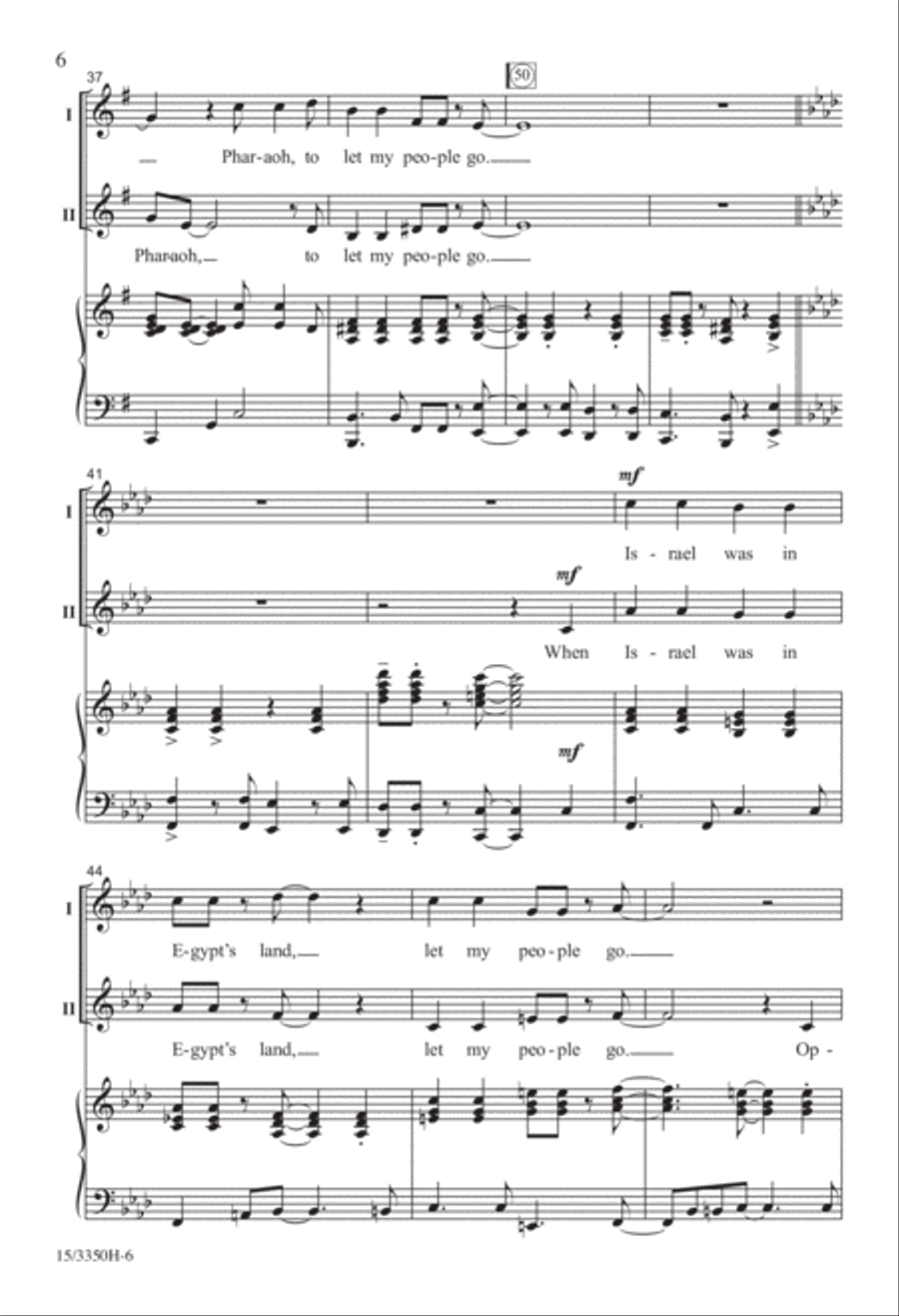 Go Down, Moses 2-Part scores gallery preview page 6