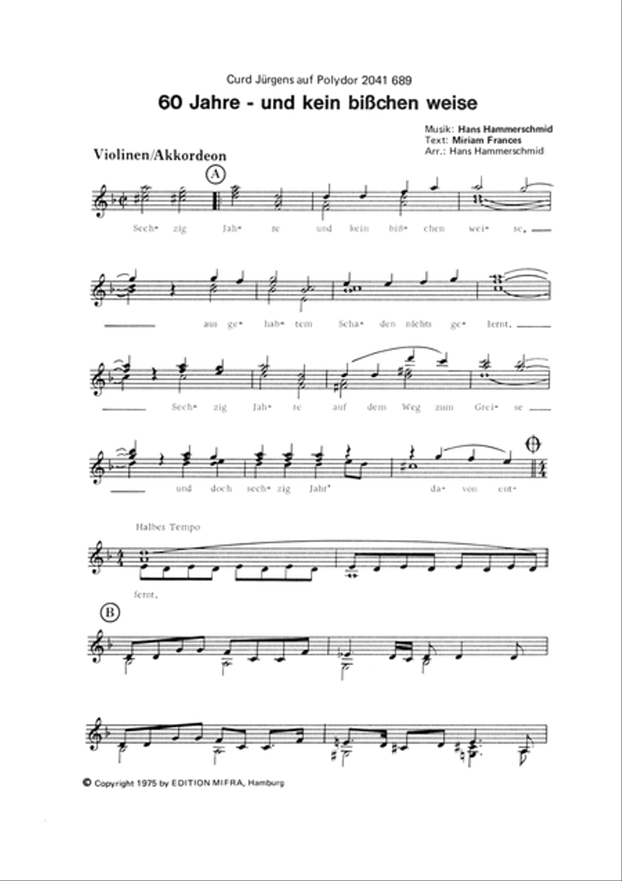 60 Jahre - und Kein Bisschen Weise Orchestra scores gallery preview page 4