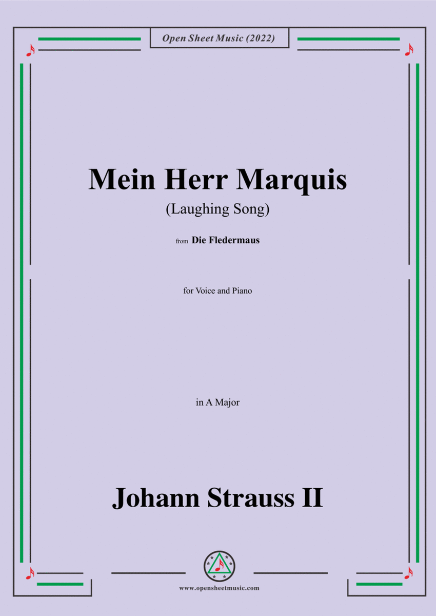 Johann Strauss II-Mein Herr Marquis(Laughing Song),in A Major image number null