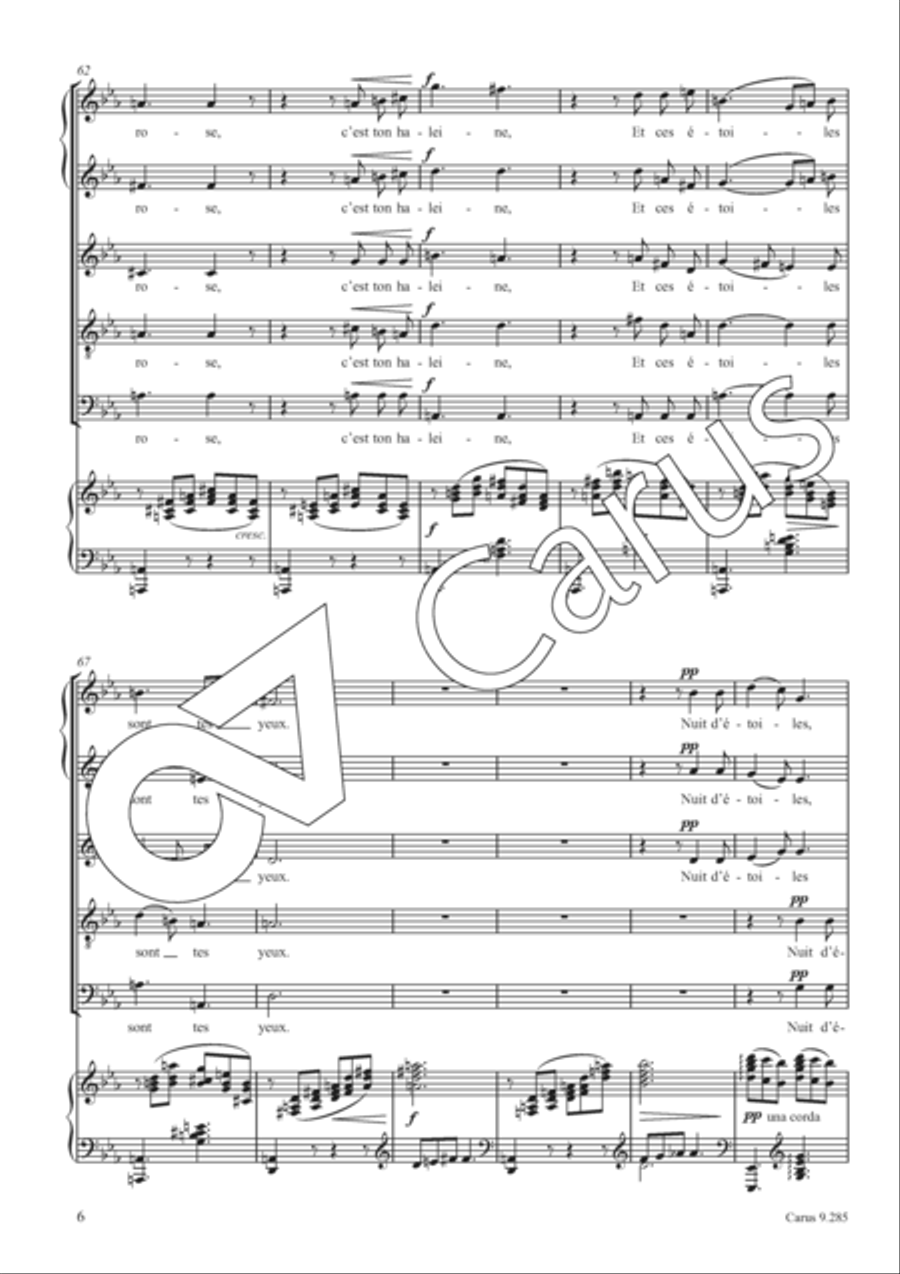 Nuit d'etoiles SSATB scores gallery preview page 7