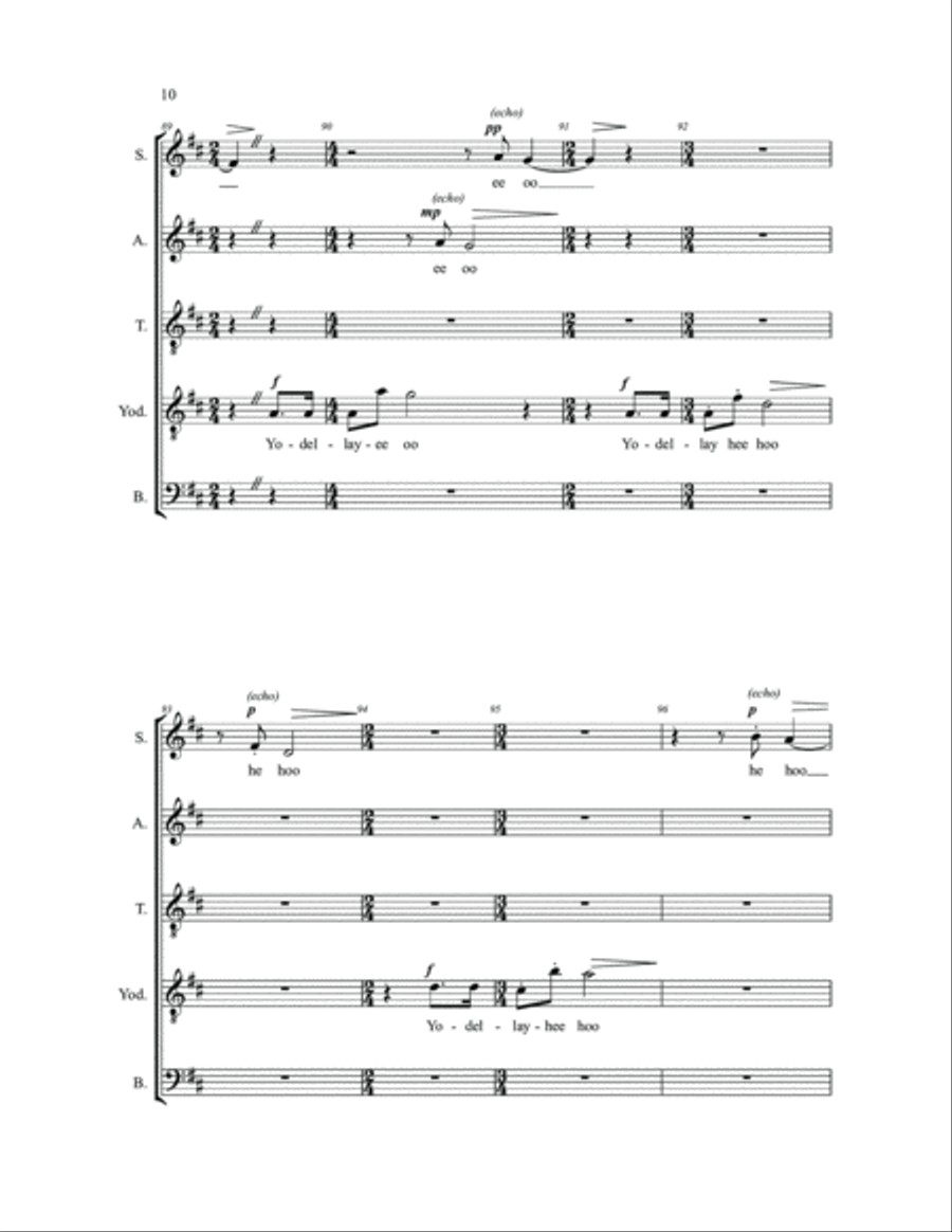 Yodel Carol Yodel Carol 4-Part scores gallery preview page 9