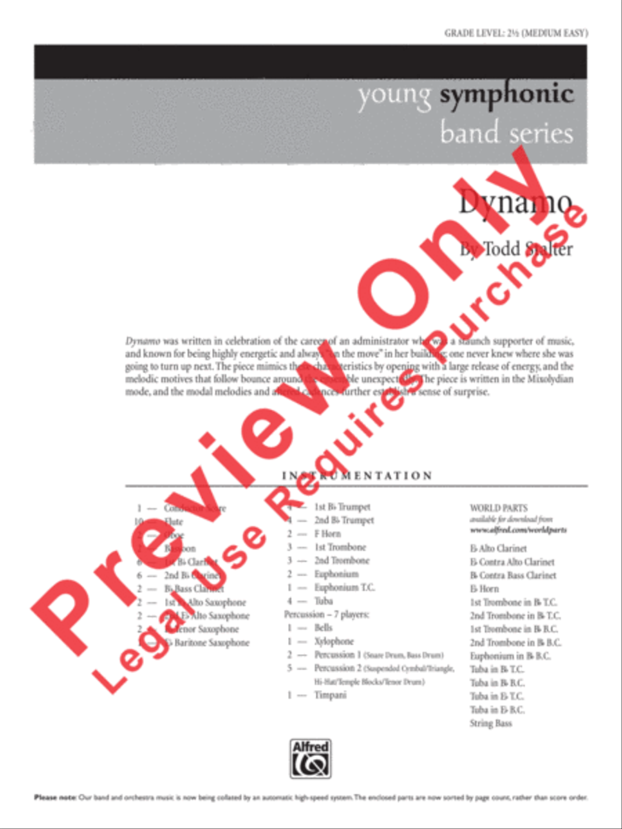 Dynamo Concert Band scores gallery preview page 2
