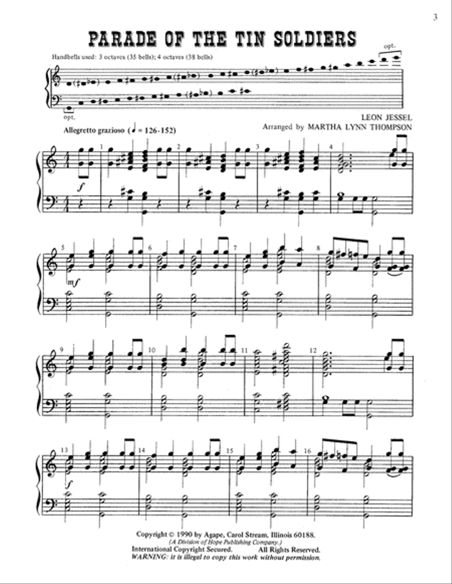 Parade of the Tin Soldiers 4-Octaves scores gallery preview page 4