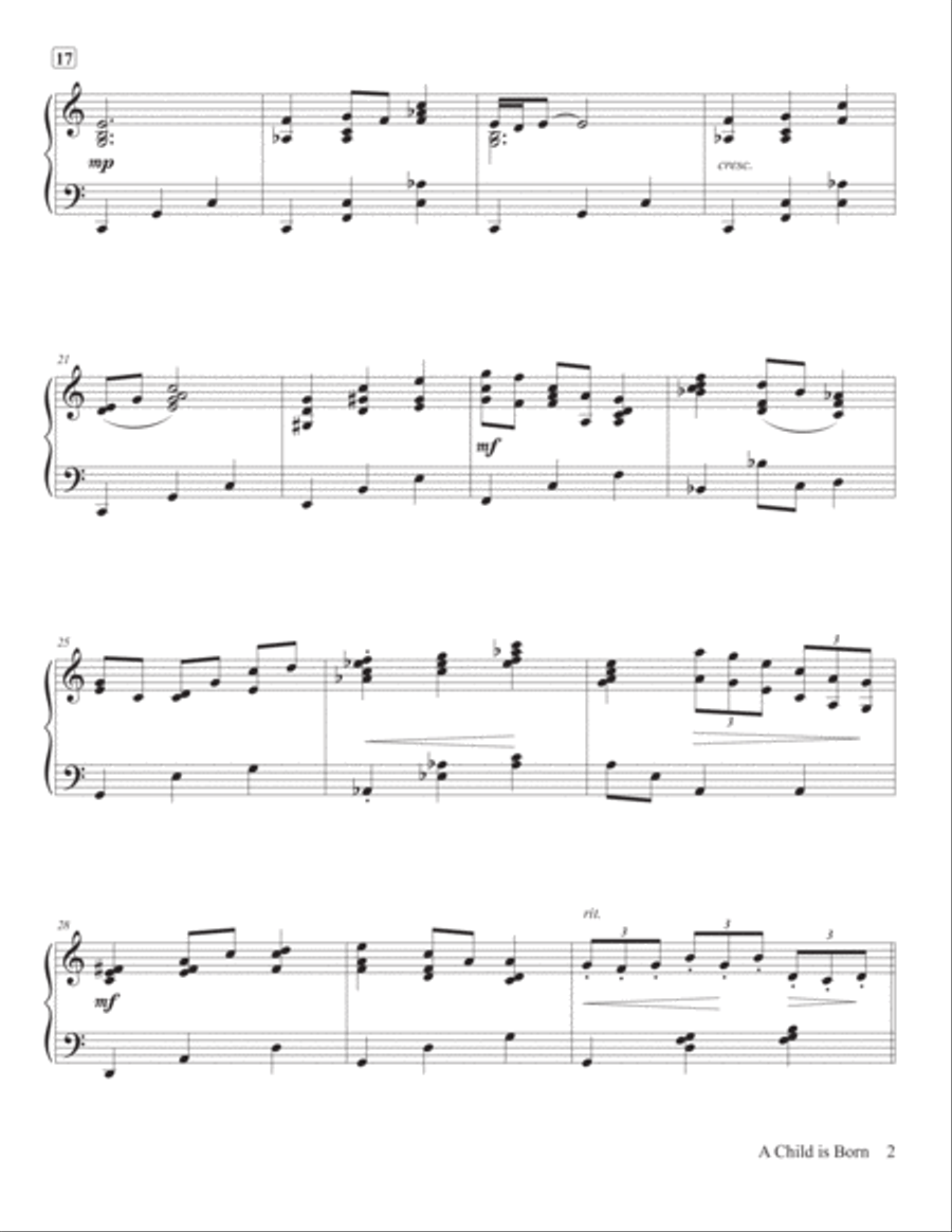 A Child Is Born A Child Is Born Piano Solo scores gallery preview page 3