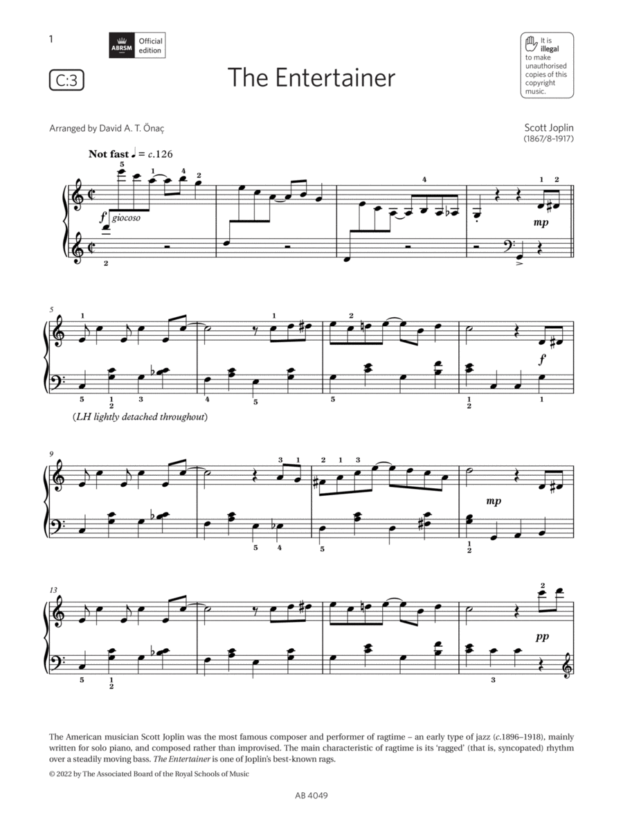 The top entertainer piano