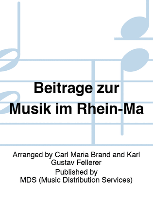 Beiträge zur Musik im Rhein-Ma