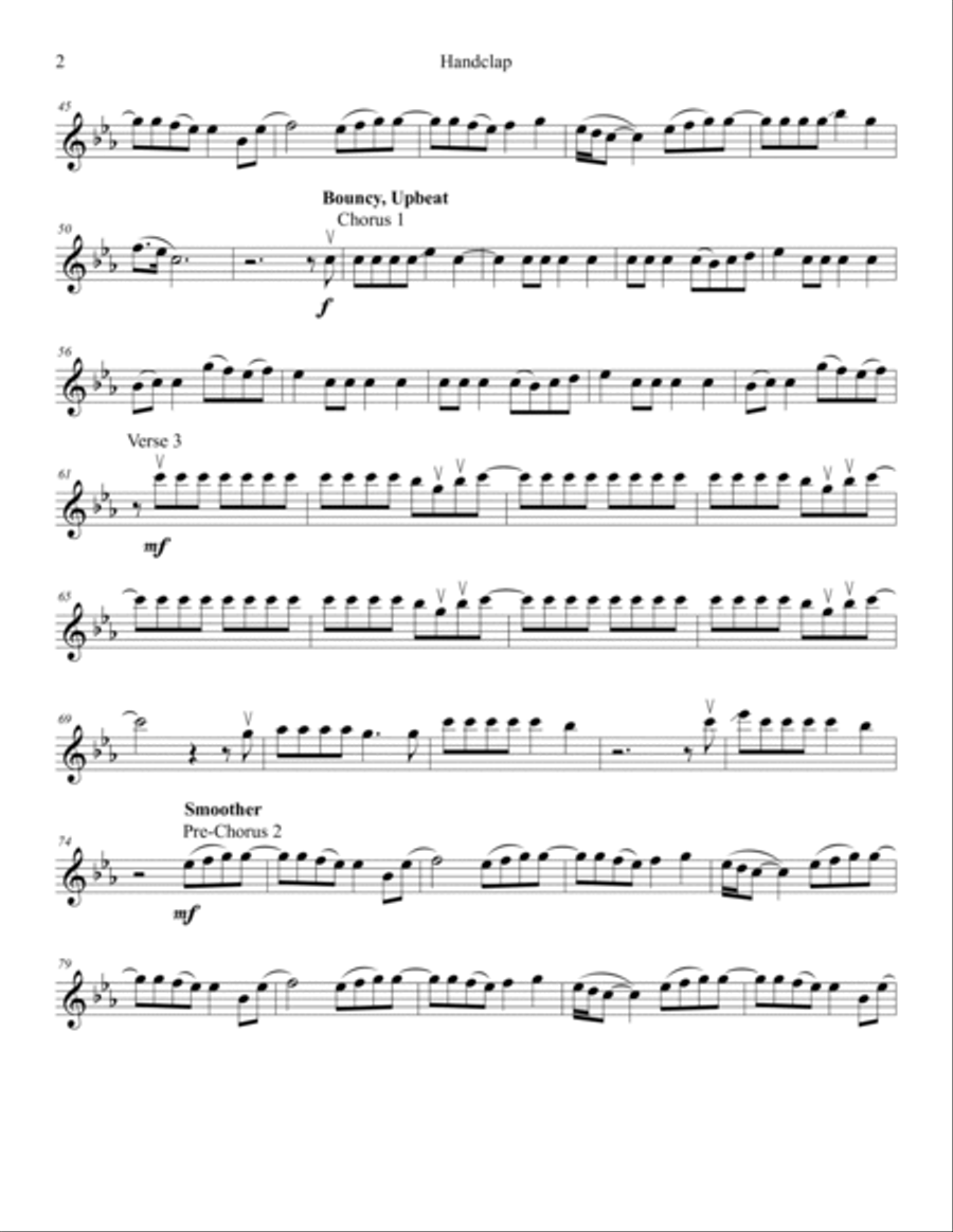 Handclap Violin Solo scores gallery preview page 2