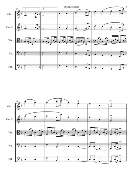 O Sanctissima (Version for String Quartet/Quintet) image number null