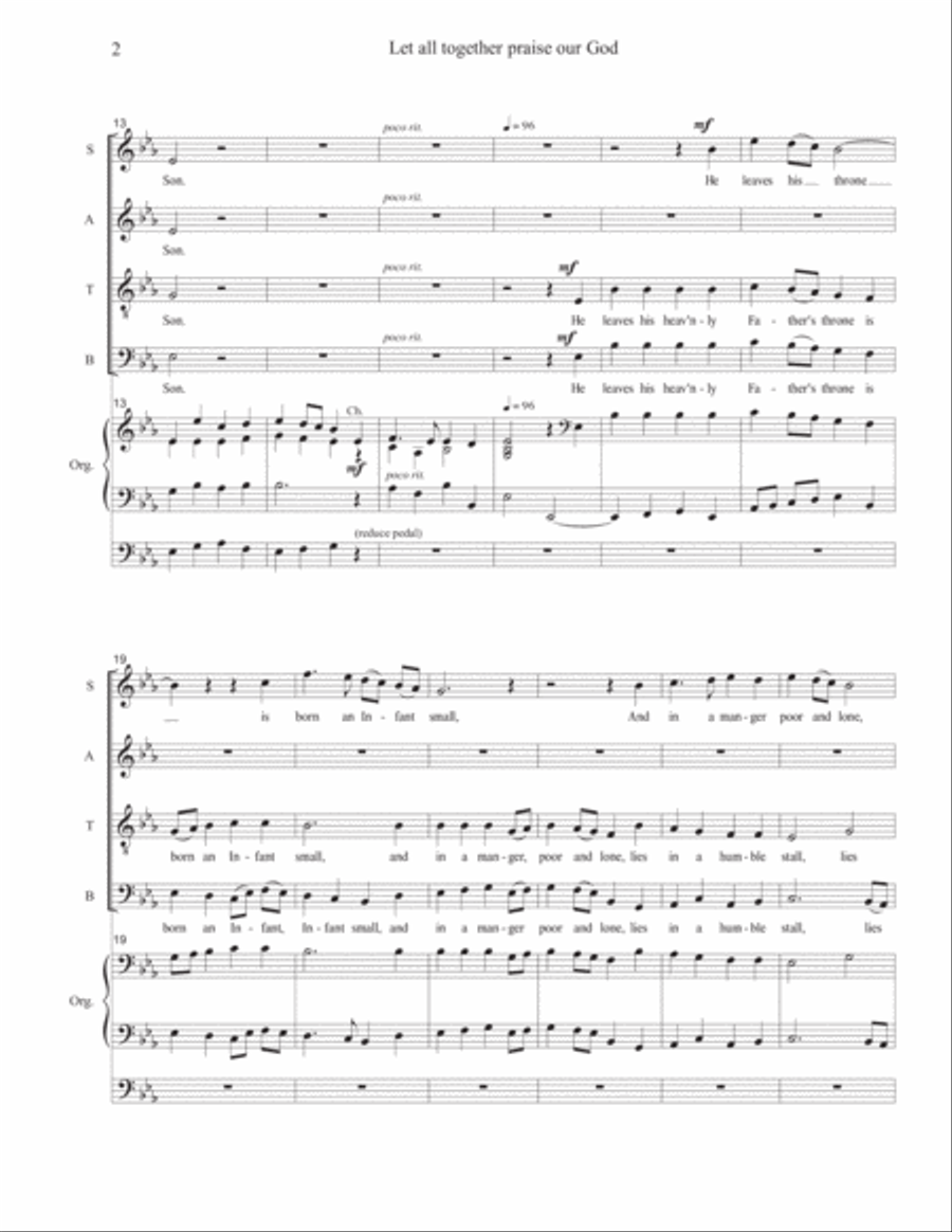 Let all together praise our God 4-Part scores gallery preview page 2