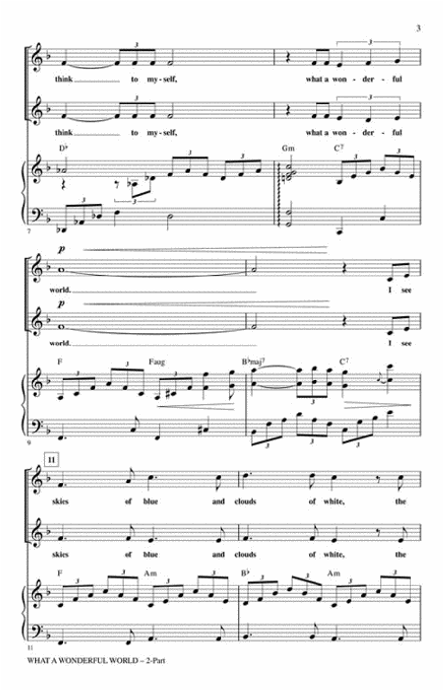 What a Wonderful World 2-Part scores gallery preview page 3
