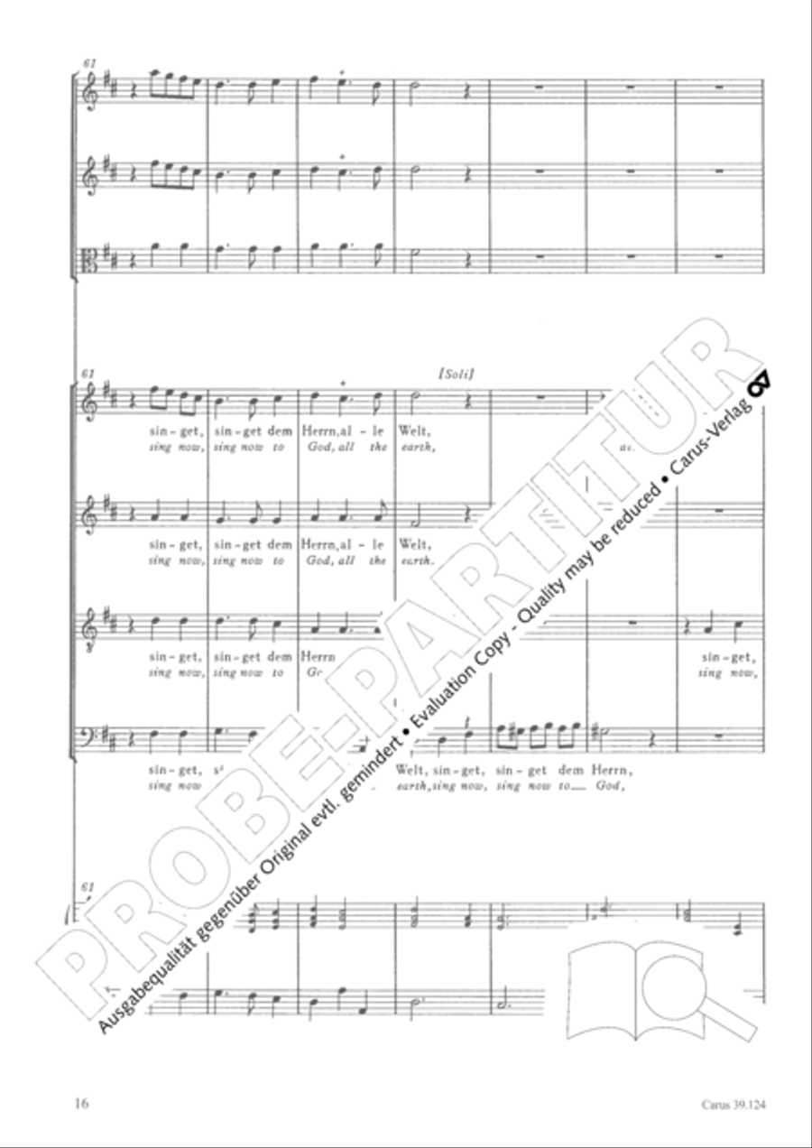 Sing to the Lord a new song (Singet dem Herrn ein neues Lied) 4-Part scores gallery preview page 17