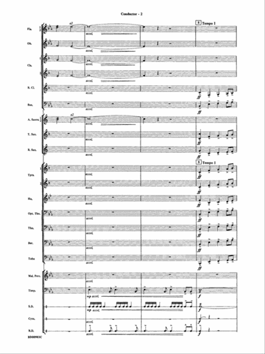 Crestar Overture: Score Crestar Overture: Score Concert Band scores gallery preview page 4