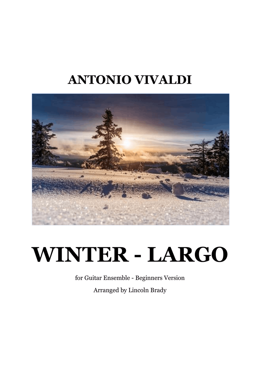 WINTER - LARGO Guitar Ensemble (Easy) Guitar Ensemble scores gallery preview page 1