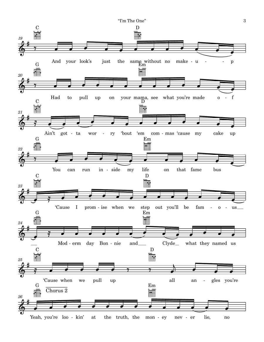 I'm The One Piano scores gallery preview page 3