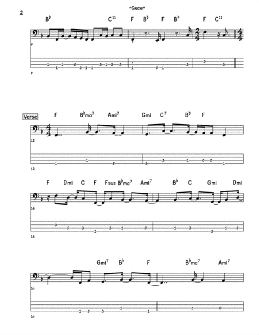 Gaucho Gaucho Bass Guitar scores gallery preview page 2