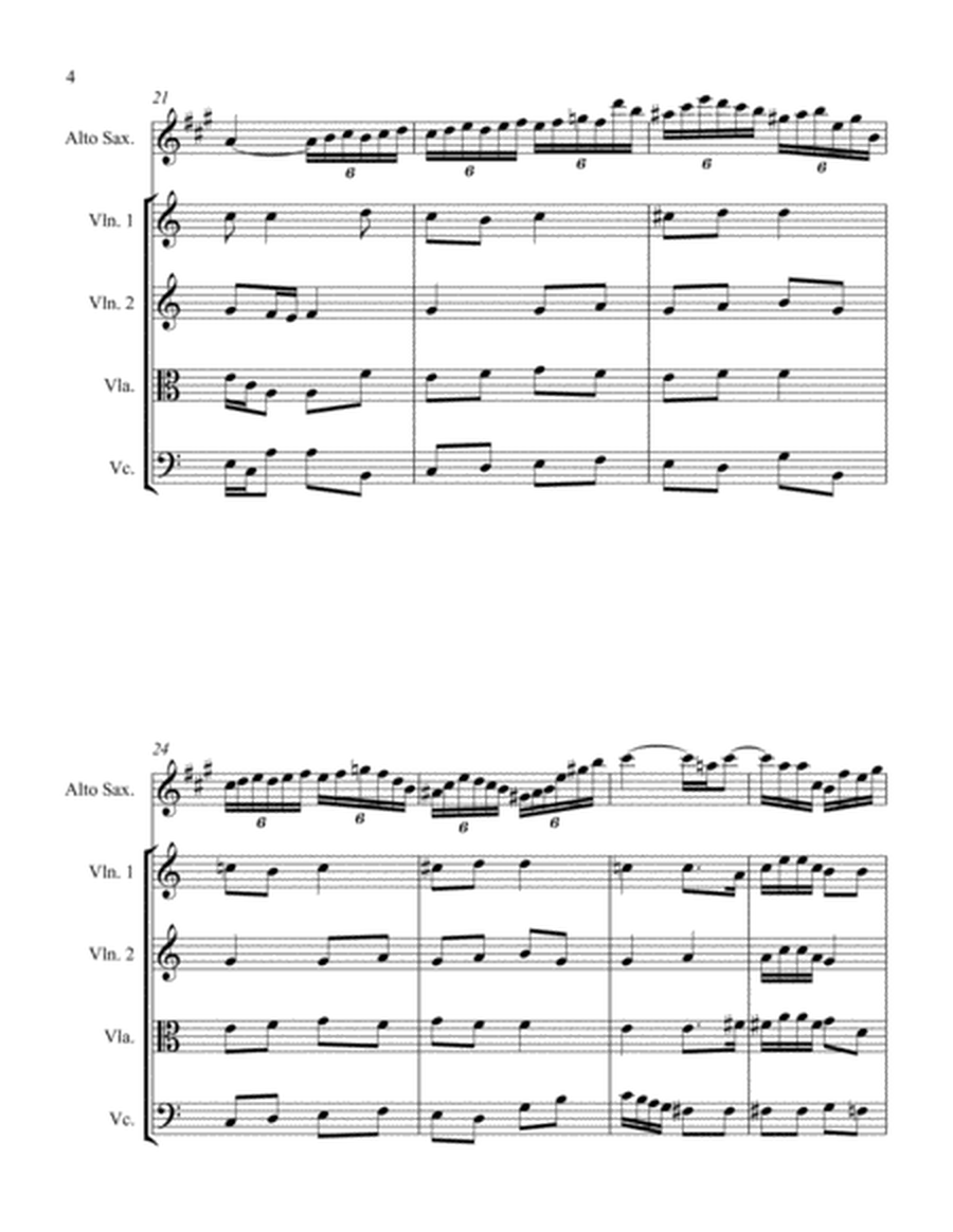 Sonata in A Minor for Alto and String Quartet II. Allegro