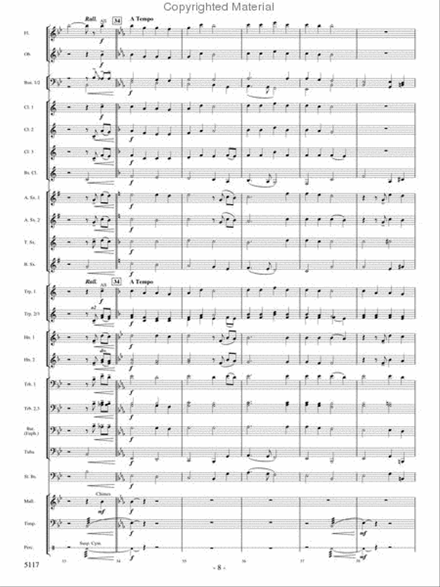 Hymn for a Child Concert Band scores gallery preview page 7